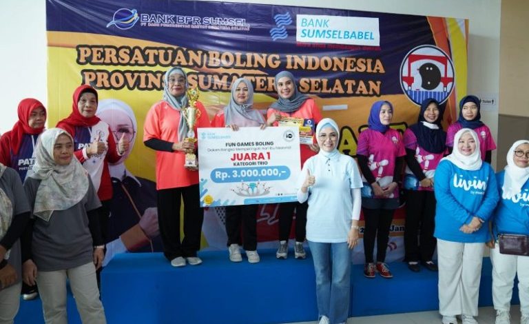 Pertamina dan BSB Berjaya di Nomor Trio dalam Event Fun Games Bowling Sumsel