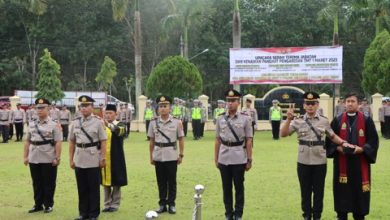 Polres OKU Timur Kembali Gelar Upacara Serah Terima Jabatan Baru