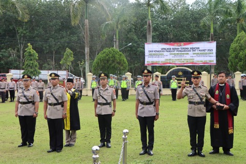 Polres OKU Timur Kembali Gelar Upacara Serah Terima Jabatan Baru