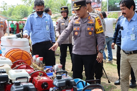 Antisipasi Karhutla Kapolres OKU Timur Cek Kesiapan PT MHP