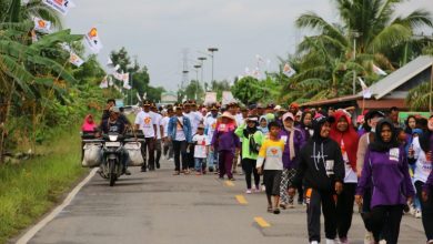 Pererat Silahturahmi ke Masyarakat, Noor Ishmatuddin Ajak Warga Jalan dan Senam Sehat