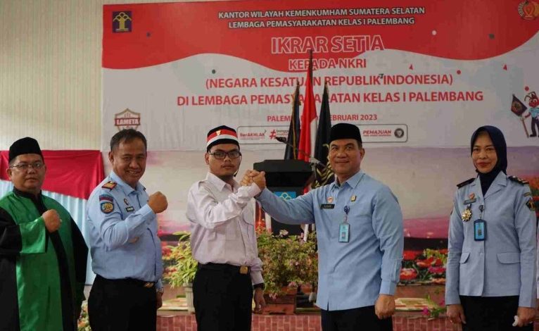 Narapidana Terorisme Lapas Kelas I Palembang Ikrar Setia NKRI