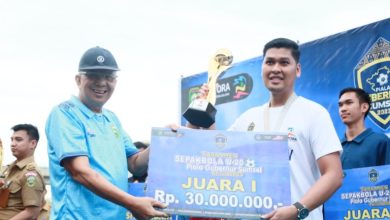 Wagub Mawardi Yahya Seara Resmi Tutup Turnamen Sepakbola U-20 Piala Gubernur Sumsel Tahun 2023