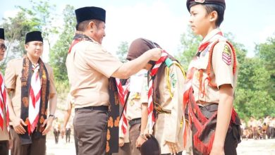 Peserta Perkemahan Temu Karya Pramuka Madrasah Diajak Masifkan Sosialisasi GSMP ke Seluruh Penjuru Sumsel 