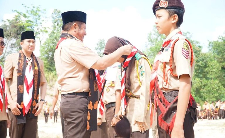 Peserta Perkemahan Temu Karya Pramuka Madrasah Diajak Masifkan Sosialisasi GSMP ke Seluruh Penjuru Sumsel 