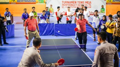 Meriahkan HUT RI ke-78, Pemkab Muba Gelar Turnamen Tenis Meja