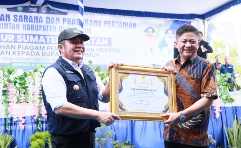 Gubernur Herman Deru Serahkan Bantuan Pertanian dari Pemkab OKU Timur untuk Semangati Petani