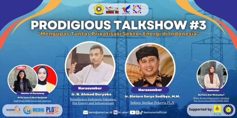 BEM Unsri dan Serikat Pekerja PLN Selenggarakan Prodigious Talkshow