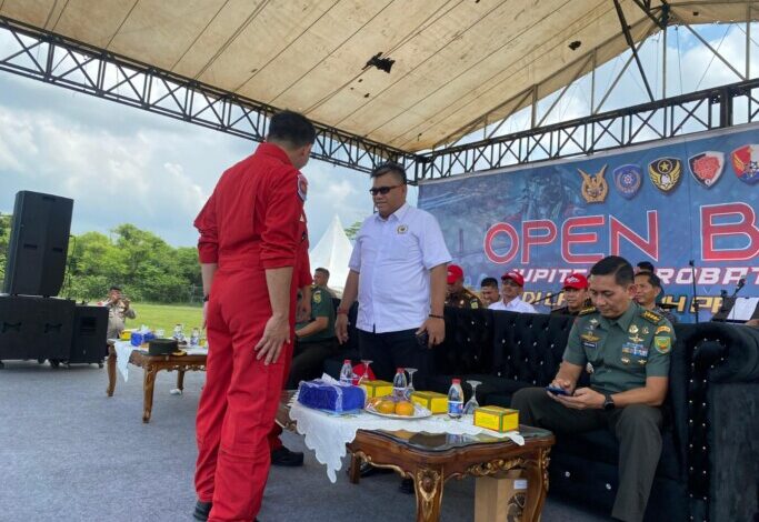 Wakil Ketua DPRD Sumsel Hadiri Pertunjukan JAT TNI AU 2024 di Apton Baseops Lanud SMH