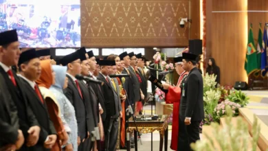 Pengucapan Sumpah Janji 75 orang Anggota DPRD Provinsi Sumsel Periode 2024-2029