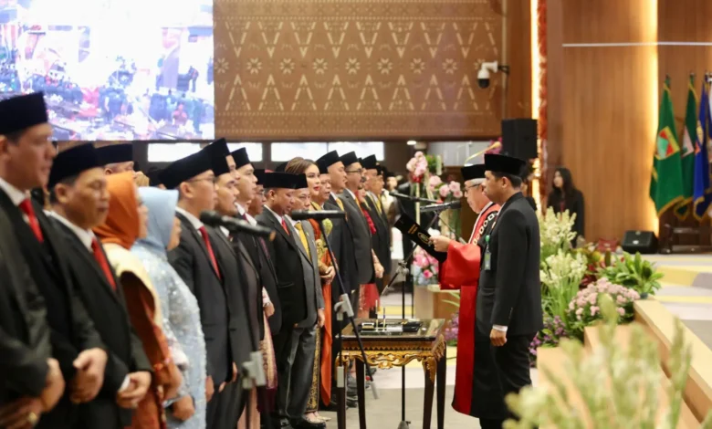 Pengucapan Sumpah Janji 75 orang Anggota DPRD Provinsi Sumsel Periode 2024-2029